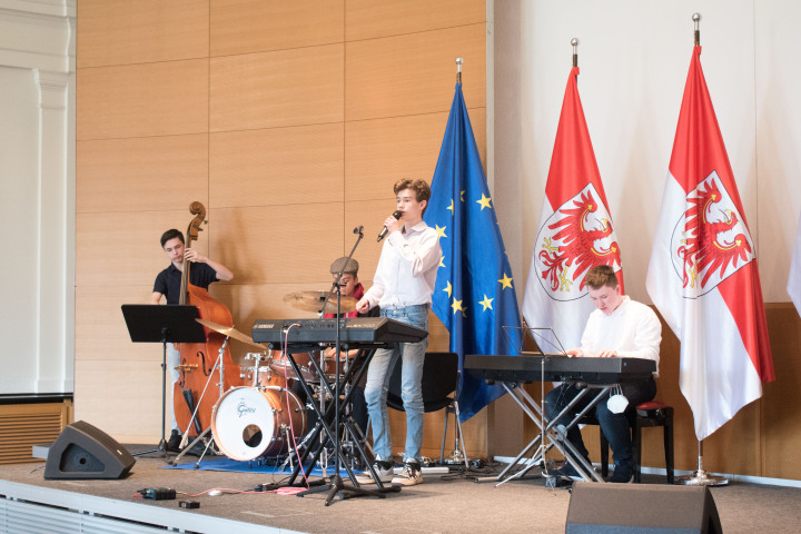 Musikalisches Zwischenspiel während der Preisverleihung durch die Kepler-Jazz-Gang von der Musikschule Potsdam