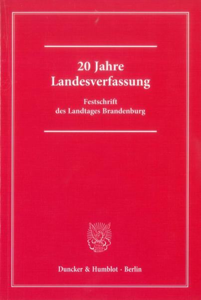 Titelbild 20 Jahre Landesverfassung - Festschrift des Landtages Brandenburg
