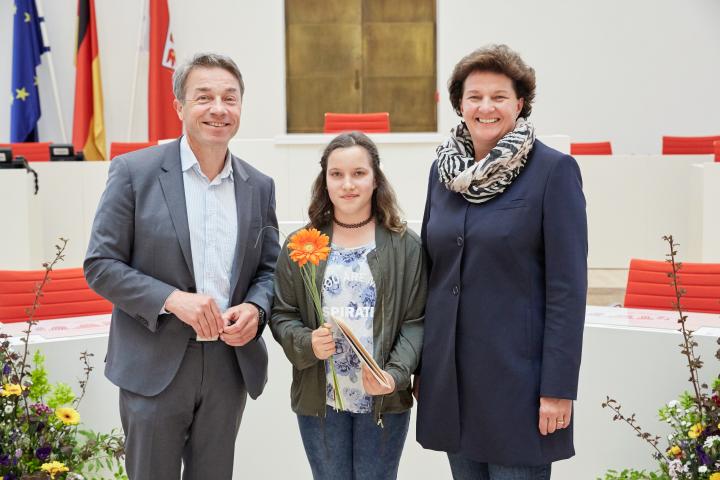 Die Preisträgerin der Lessing-Grundschule Falkensee.