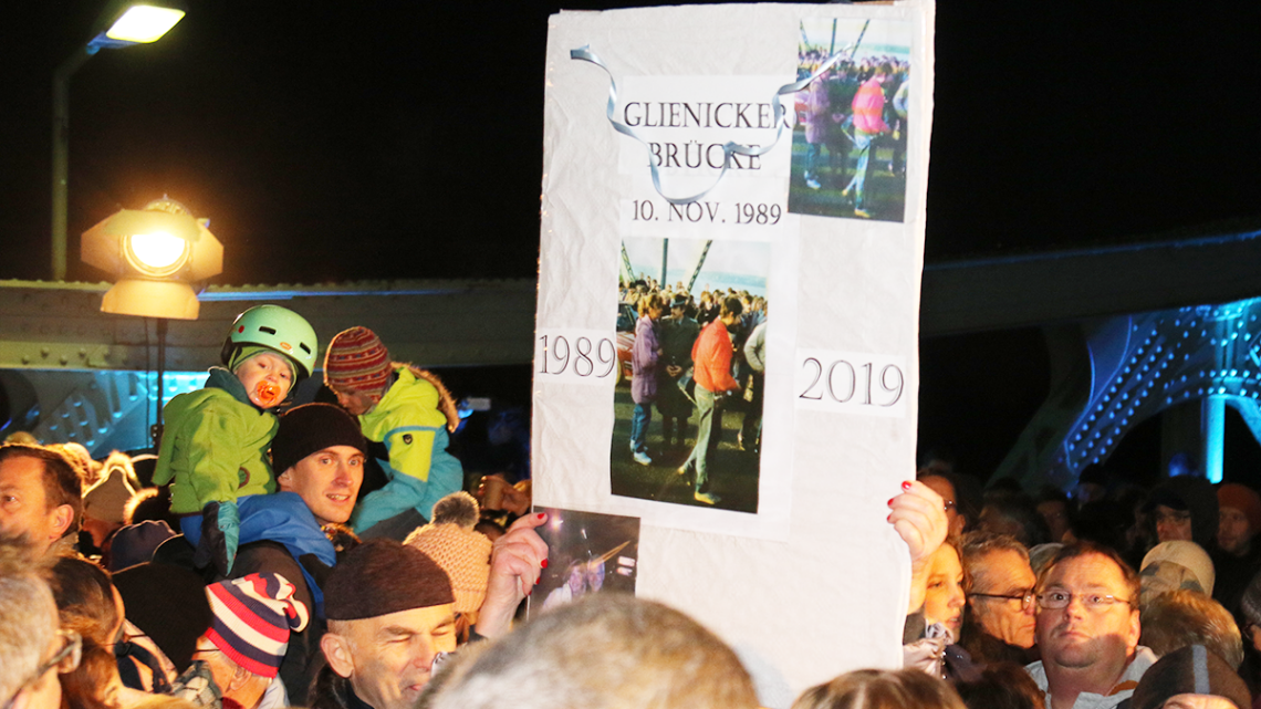 Veranstaltung „30 Jahre Friedliche Revolution“ auf der Glienicker Brücke am 10.11.2019