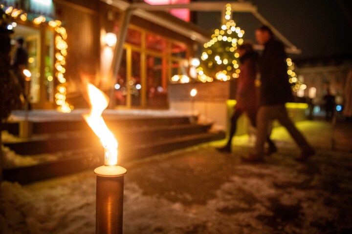 Eintreffen der Gäste zum traditionellen Neujahrempfang.