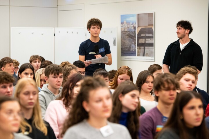 Impression der simulierten Pressekonferenz