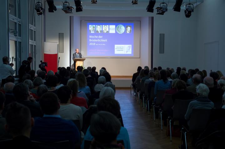 Blick in den Festsaal zur Eröffnung der Woche der Brüderlichkeit 2018