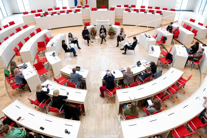 Blick in den Plenarsaal während des Podiumsgesprächs