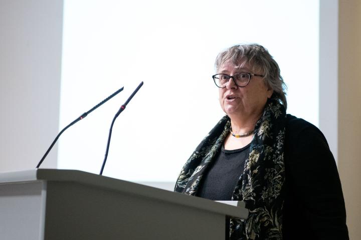 Vortrag der Leiterin der Gedenkstätte Todesmarsch im Belower Wald Carmen Lange