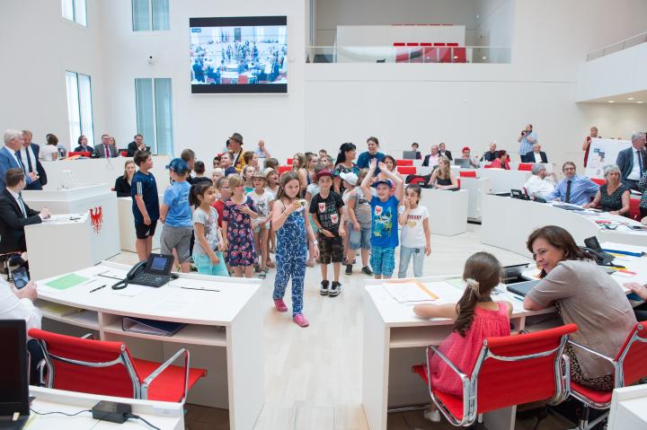 Impressionen der Kindertagsfeier im Landtag