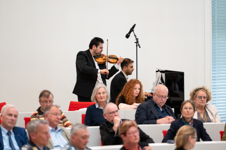 Musikalische Umrahmung der Veranstaltung durch das Trio David Malaev, Marlen Malaev und Angela Sarah Pape