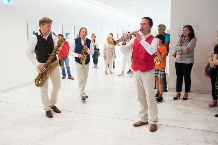 Musikalischer Ausklang der Ausstellungeröffnung durch das Saxophon Trio Les Connaisseurs.