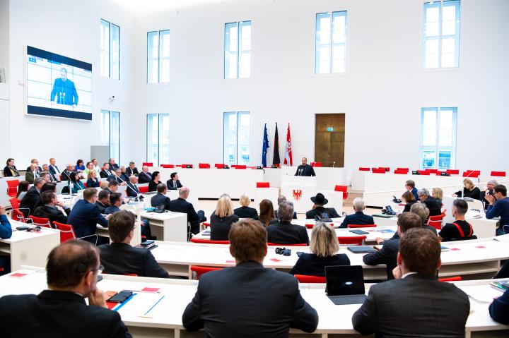 Blick in den Plenarsaal während der Gedenkstunde