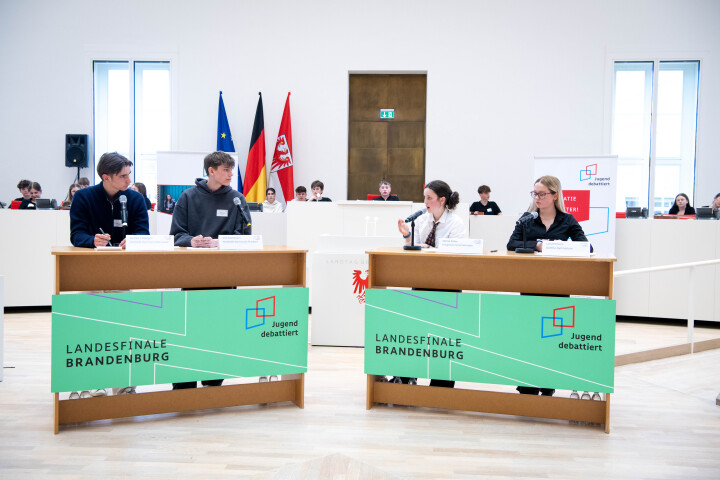 Impression der Finaldebatte der Altersgruppe I