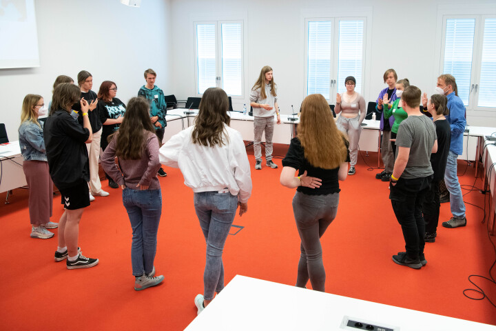 Impression aus den Workshops für die Schülerinnen und Schüler