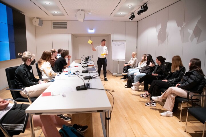 Impression aus den Workshops für die Schülerinnen und Schüler