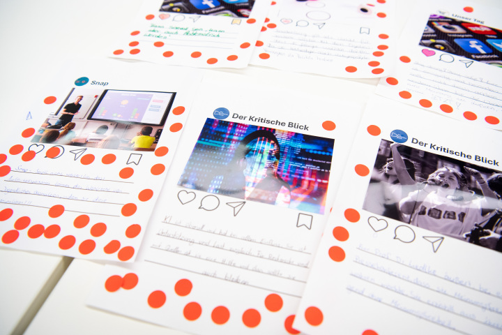 Präsentation der fiktiven Social Media Posts