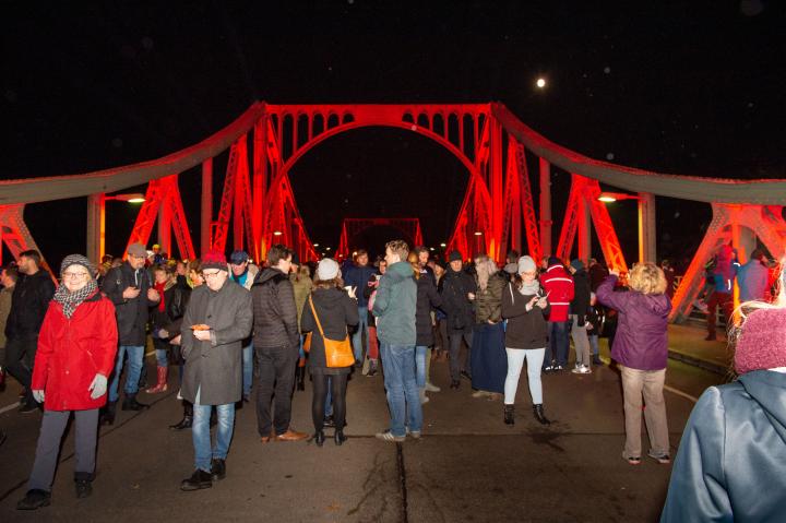 Impression der Veranstaltung „30 Jahre Friedliche Revolution“ auf der Glienicker Brücke am 10.11.2019