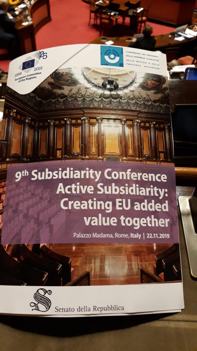 Broschüre zur 9. Subsidiaritätskonferenz des Ausschusses der Regionen