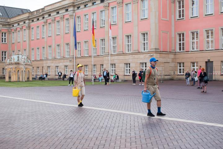 Impression des künstlerischen Programms mit dem Bewegungstheater NADI.