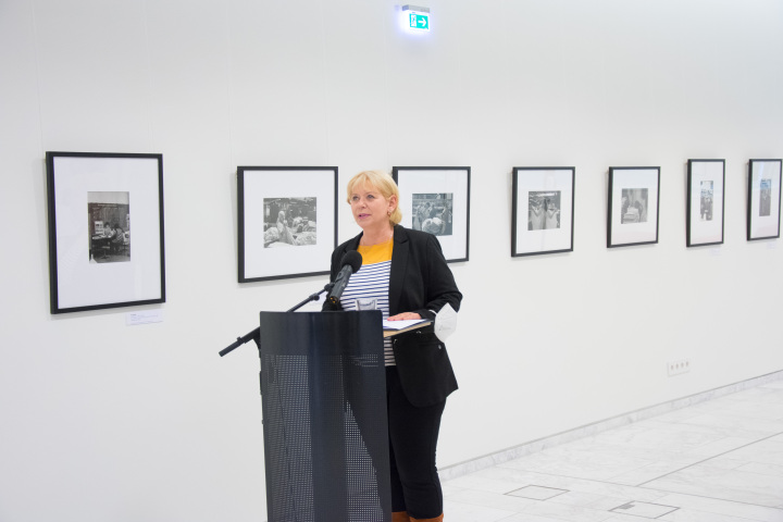 Begrüßung der Landtagspräsidentin Prof. Dr. Ulrike Liedtke zur Ausstellungseröffnung „Die Zukunft hat schon begonnen. Vom Leben in Industrielandschaften – Strukturen im Wandel“