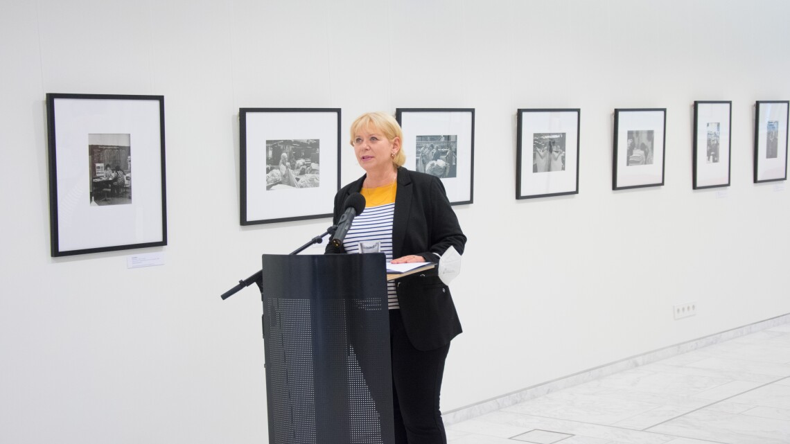 Begrüßung der Landtagspräsidentin Prof. Dr. Ulrike Liedtke zur Ausstellungseröffnung „Die Zukunft hat schon begonnen. Vom Leben in Industrielandschaften – Strukturen im Wandel“