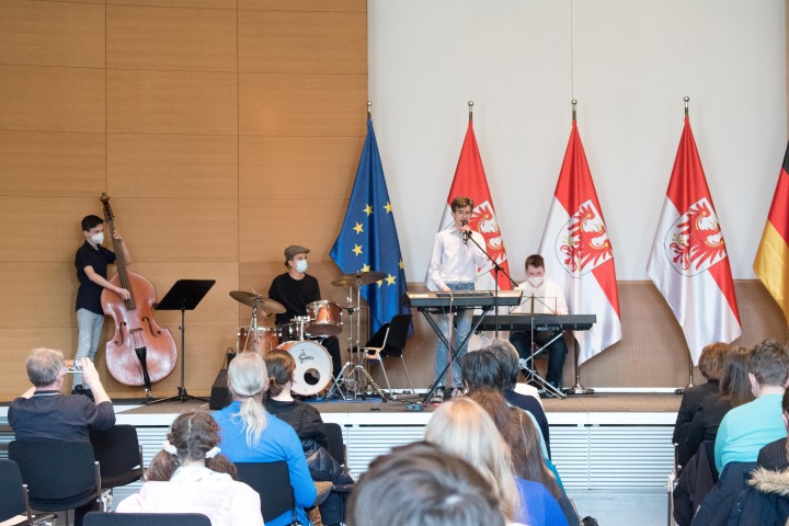 Musikalische Eröffnung der Preisverleihung durch die Kepler-Jazz-Gang von der Musikschule Potsdam