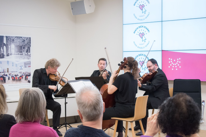 Musikalischer Beitrag zur Ausstellungseröffnung des Jupiter Quartetts der Brandenburgischen Sommerkonzerte