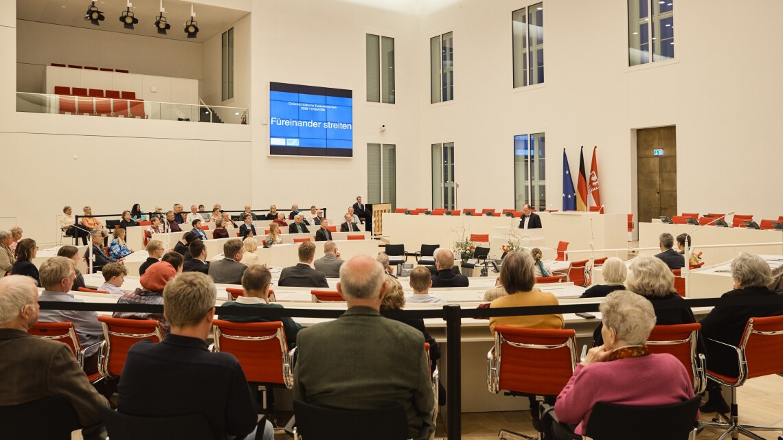 Blick in den Plenarsaal während der Festveranstaltung
