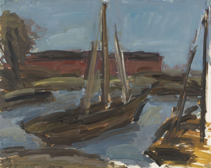 „Ahrenshoop, am Hafen Althagen“ (1989)