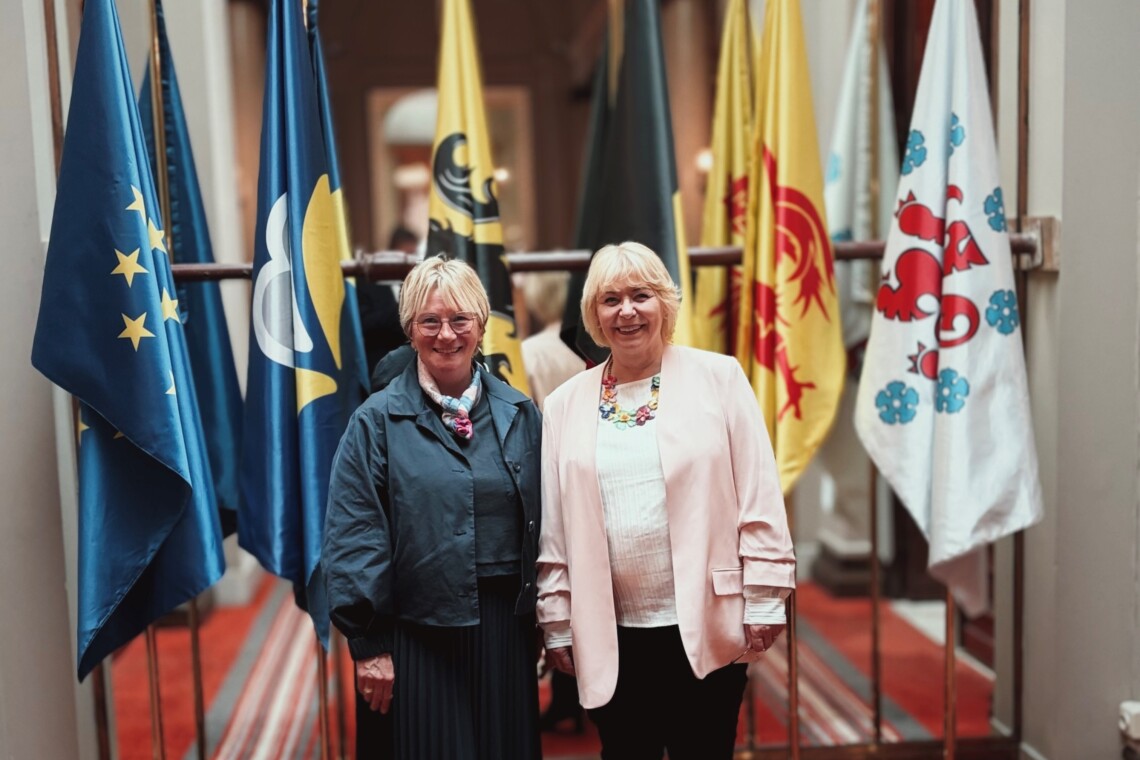 Landtagspräsidentin Prof. Dr. Ulrike Liedtke (r.) trifft Präsidentin der deutschsprachigen Gemeinschaft Belgiens, Patricia Creutz-Vilvoye (l.)