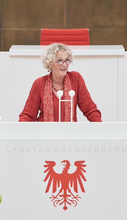 Die Vorsitzende des Ausschusses für Bildung, Jugend und Sport Gerrit Große begrüßt zur Preisverleihung im Landtag