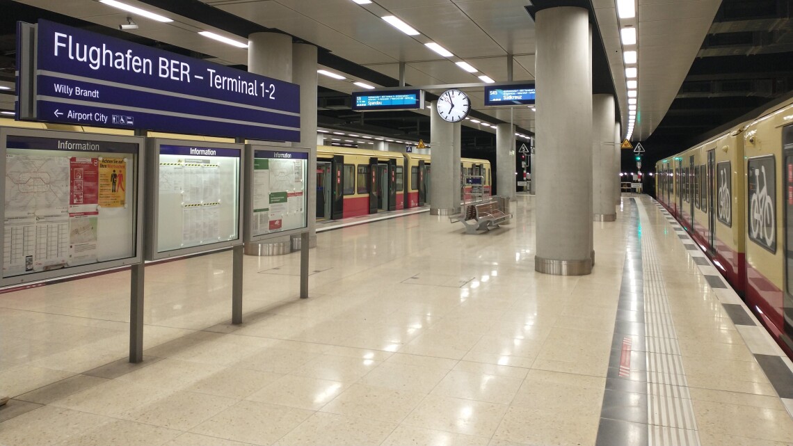 Bahnhof am Flughafen Berlin-Brandenburg