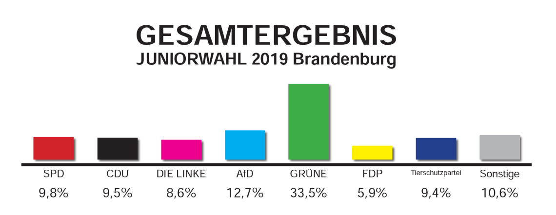 Ergebnisse und Wahlbeteiligung der Juniorwahl 2019