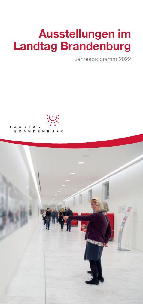 Deckblatt Flyer: Ausstellungen im Landtag Brandenburg - Jahresprogramm 2022