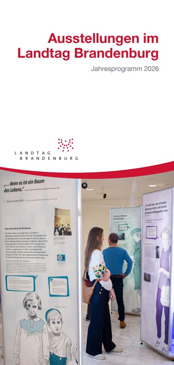 Titelbild: Jahresprogramm 2026 - Ausstellungen im Landtag Brandenburg