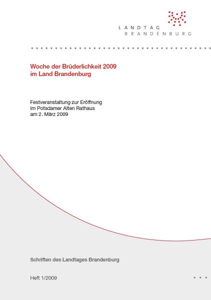 Heft 1/2009 - Woche der Brüderlichkeit 2009 im Land Brandenburg