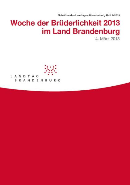 Heft 1/2013 - Woche der Brüderlichkeit 2013 im Land Brandenburg 