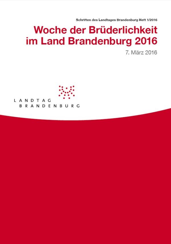 Heft 1/2016 - Woche der Brüderlichkeit 2016 im Land Brandenburg
