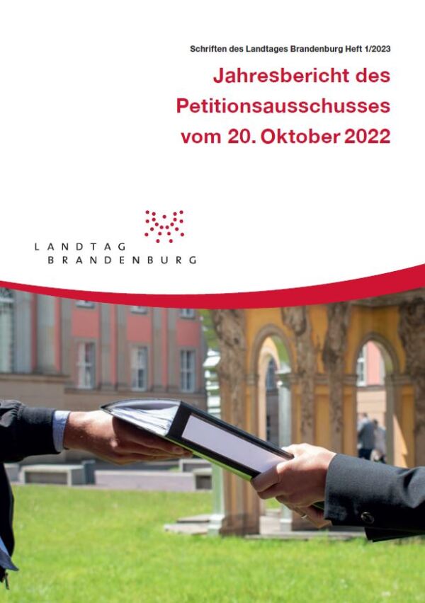 Deckblatt Heft 1/2023 - Jahresbericht des Petitionsausschusses vom 20. Oktober 2022