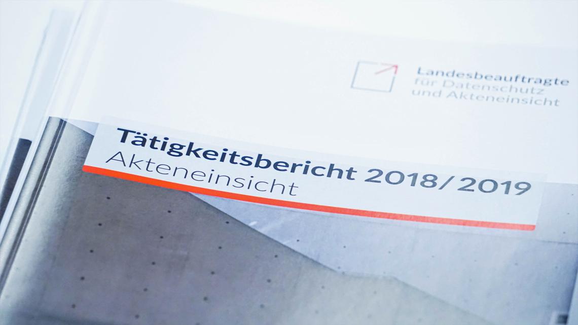 Tätigkeitsbericht Akteneinsicht 2018/2019 der Landesbeauftragten für Datenschutz und für das Recht auf Akteneinsicht des Landes Brandenburg