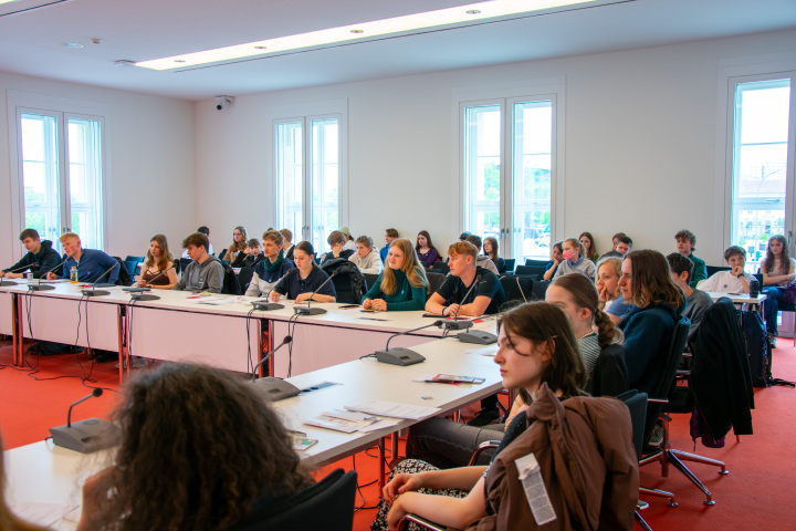 Impression des Zukunftstages 2024 im Landtag Brandenburg