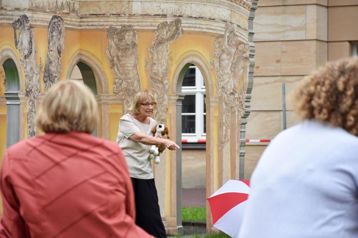 Monika Vagts präsentierte die von ihr selbst verfasste Geschichte „Von der Rettung des Eichhörnchens“.