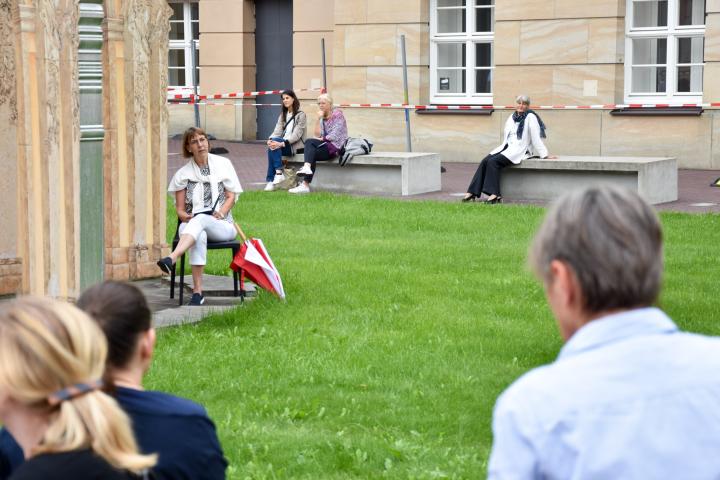 Monika Herrmann las die von ihr selbst verfasste Geschichte „Spaziergang“.