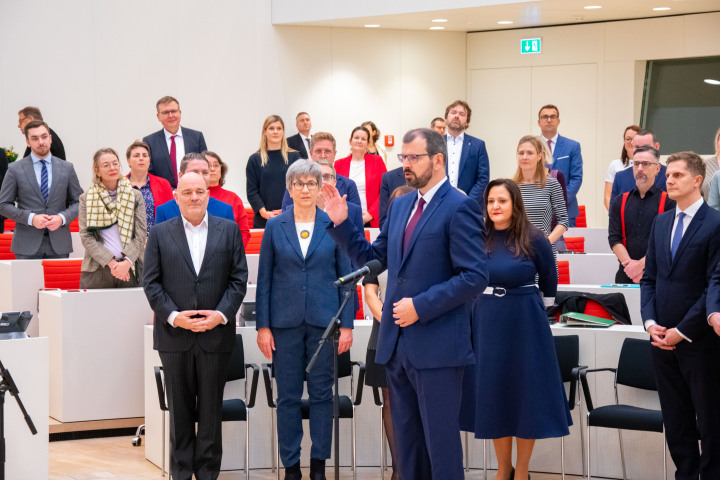 Vereidigung des neu ernannten Ministers für Bildung, Jugend und Sport Steffen Freiberg