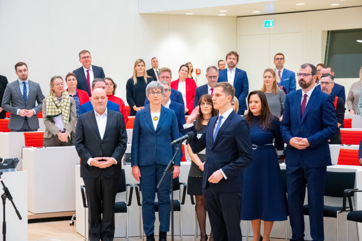 Vereidigung des neu ernannten Ministers der Justiz und für Digitalisierung Dr. Benjamin Grimm
