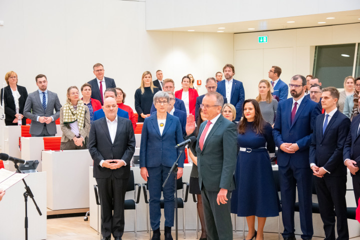Vereidigung des neu ernannten Ministers für Infrastruktur und Landesplanung Detlef Tabbert