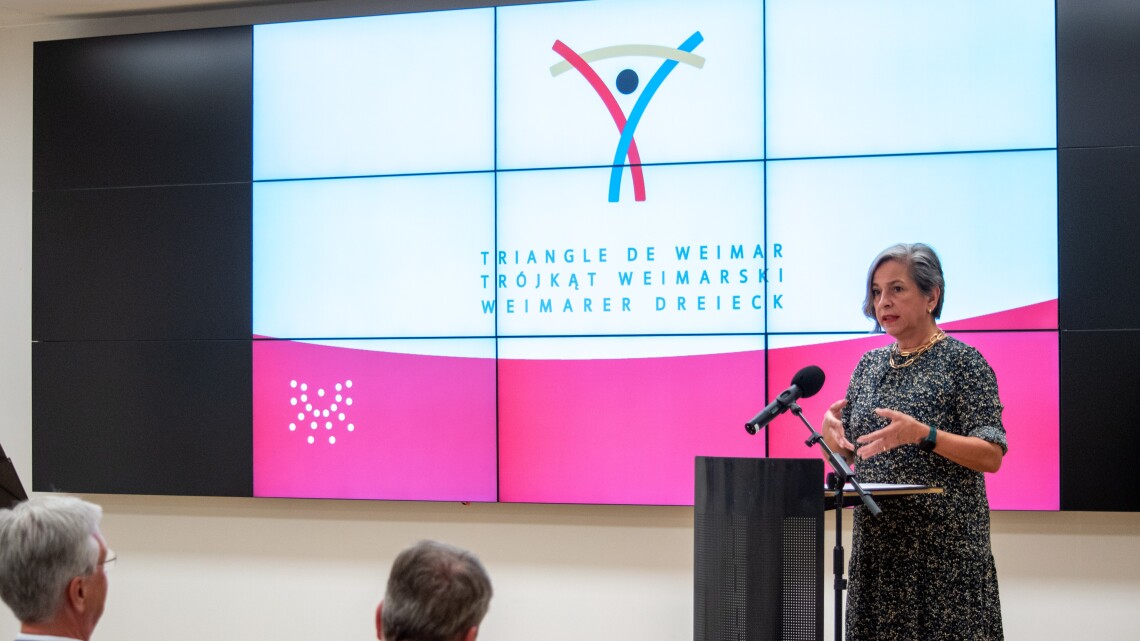 Begrüßung der Landtagsvizepräsidentin Barbara Richstein zur Ausstellungseröffnung