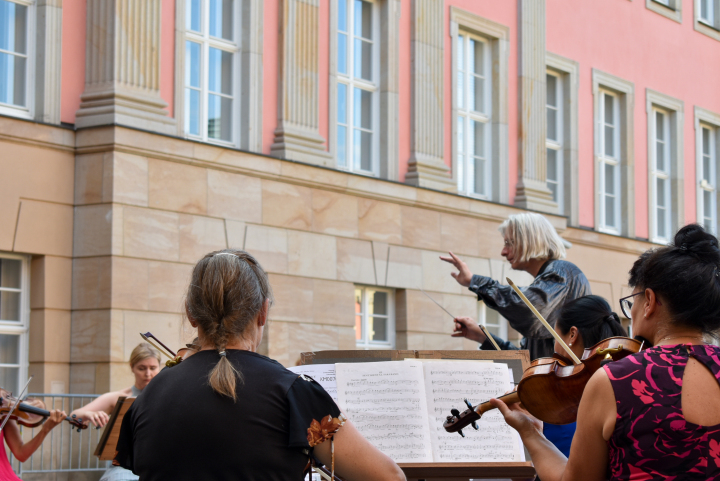 Das Preußische Kammerorchester trat bei der dritten Veranstaltung der Reihe „Kunst zur Zeit“ auf. 