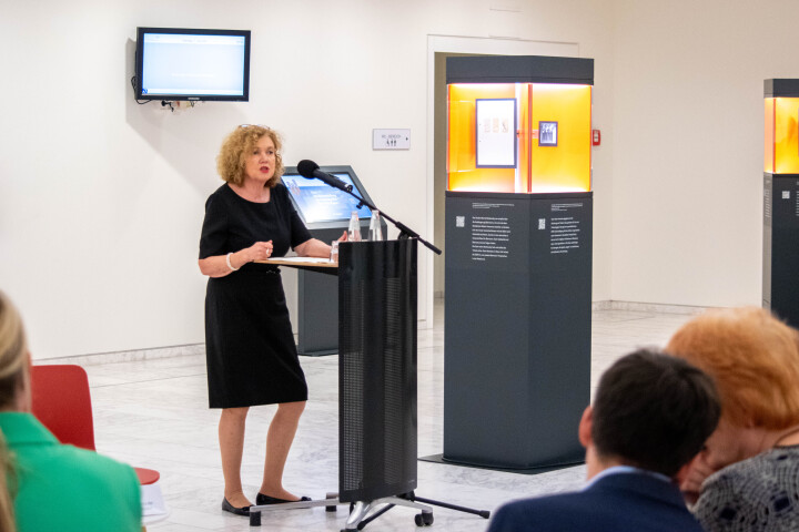 Begrüßung der Abteilungsleiterin für Vermittlung und Forschung im Bundesarchiv – Stasi-Unterlagen-Archiv Prof. Dr. Daniela Münkel 