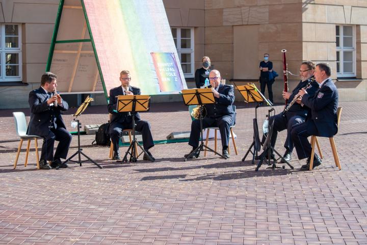 Musikalische Umrahmung durch das Holzbläserquintett des Landespolizeiorchesters