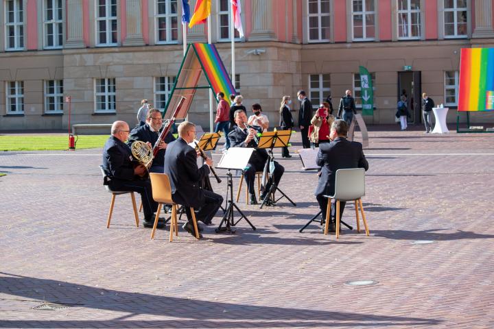 Musikalische Umrahmung durch das Holzbläserquintett des Landespolizeiorchesters