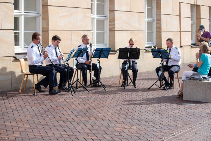 Musikalische Umrahmung durch das Klarinettenquintett des Landespolizeiorchesters