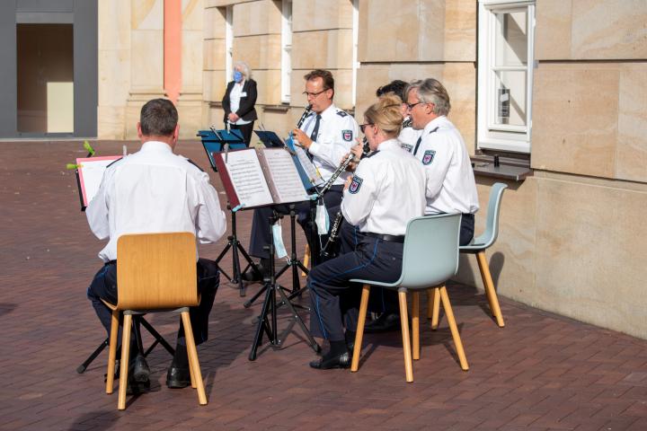 Musikalische Umrahmung durch das Klarinettenquintett des Landespolizeiorchesters